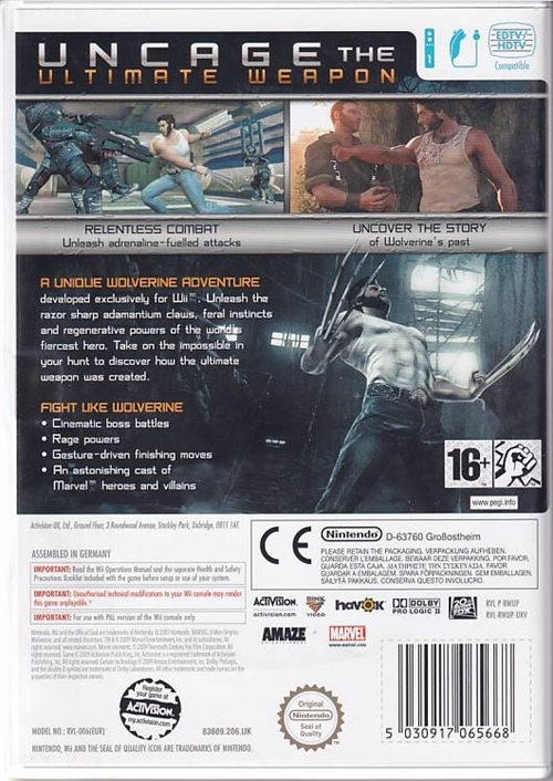X-Men Origins - Wolverine - Wii (B Grade) (Genbrug)